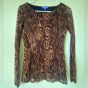 Brown Marble Mesh Shirt